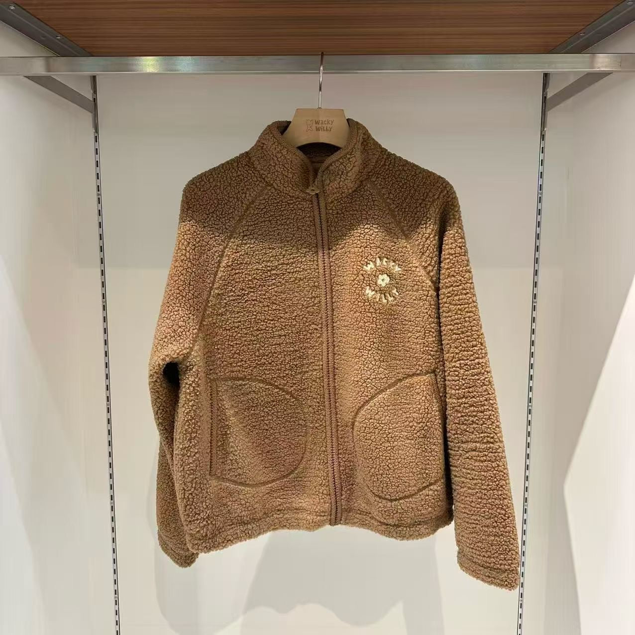 韓國 Wacky Willy Women's Shearling Zip-Up Blouson【WW099】