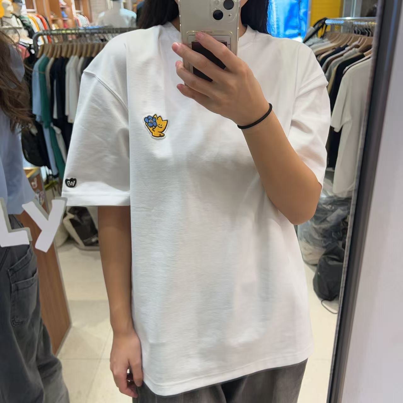 韓國 Wacky Willy Kiki Double Wappen Short Sleeve T-Shirt【WW007】