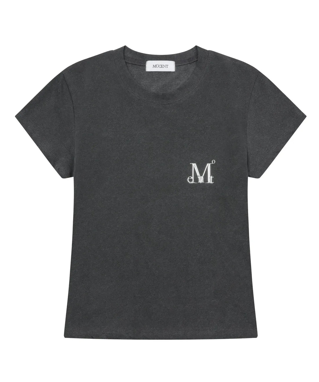 韓國 Mucent Slap Pigment Washed Metal Logo Set-Up Short Sleeve T-Shirt【MU028】