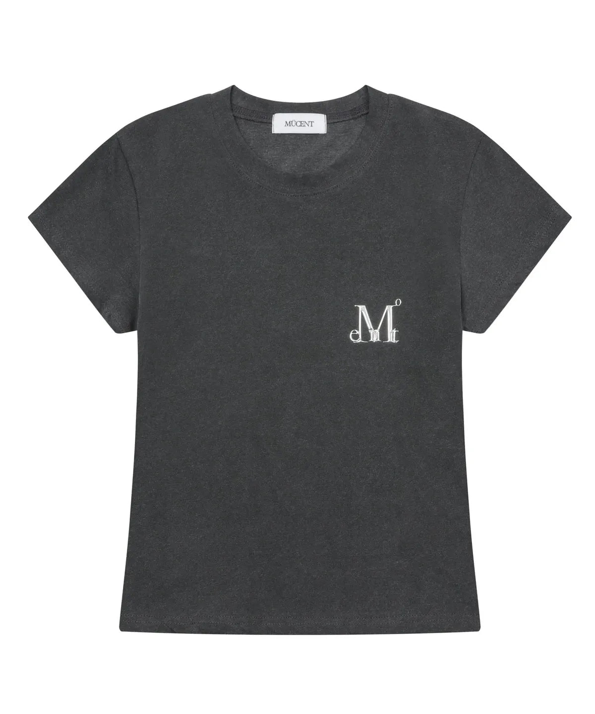 韓國 Mucent Slap Pigment Washed Metal Logo Set-Up Short Sleeve T-Shirt【MU028】