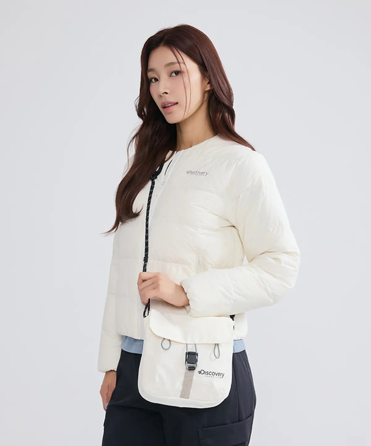 韓國 Discovery Lift Rope Strap Flap Crossbody Bag【DY237】