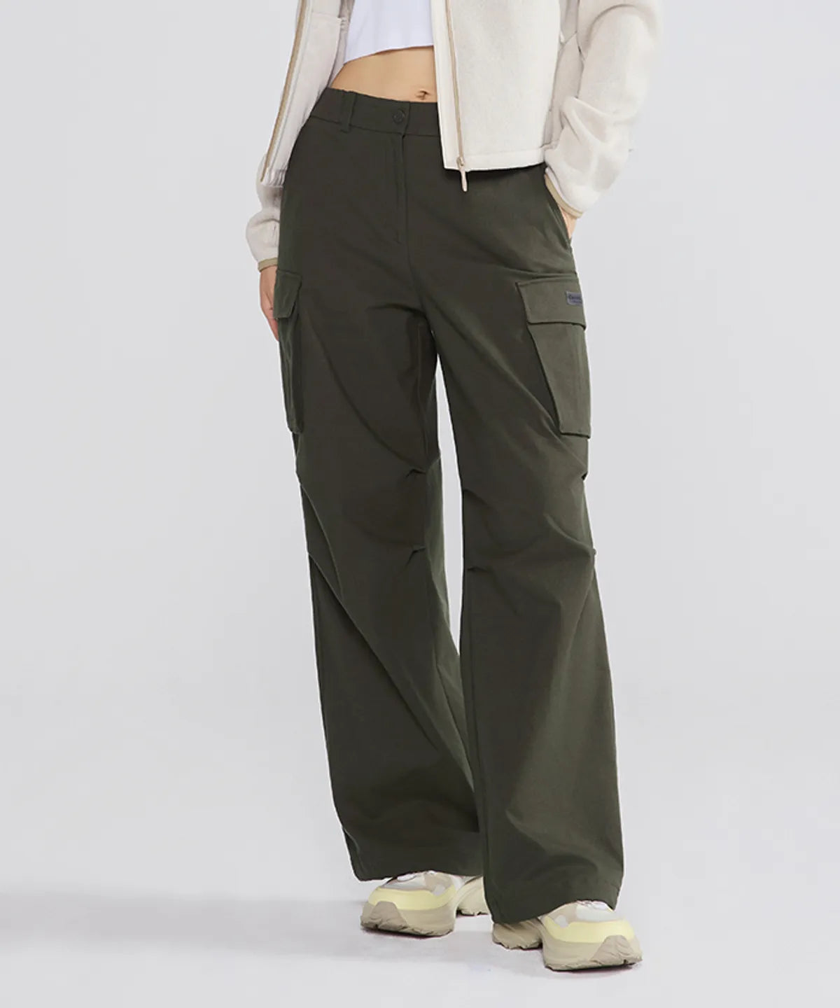 韓國 Discovery Women's Fleece Parachute Cargo Pants【DY271】