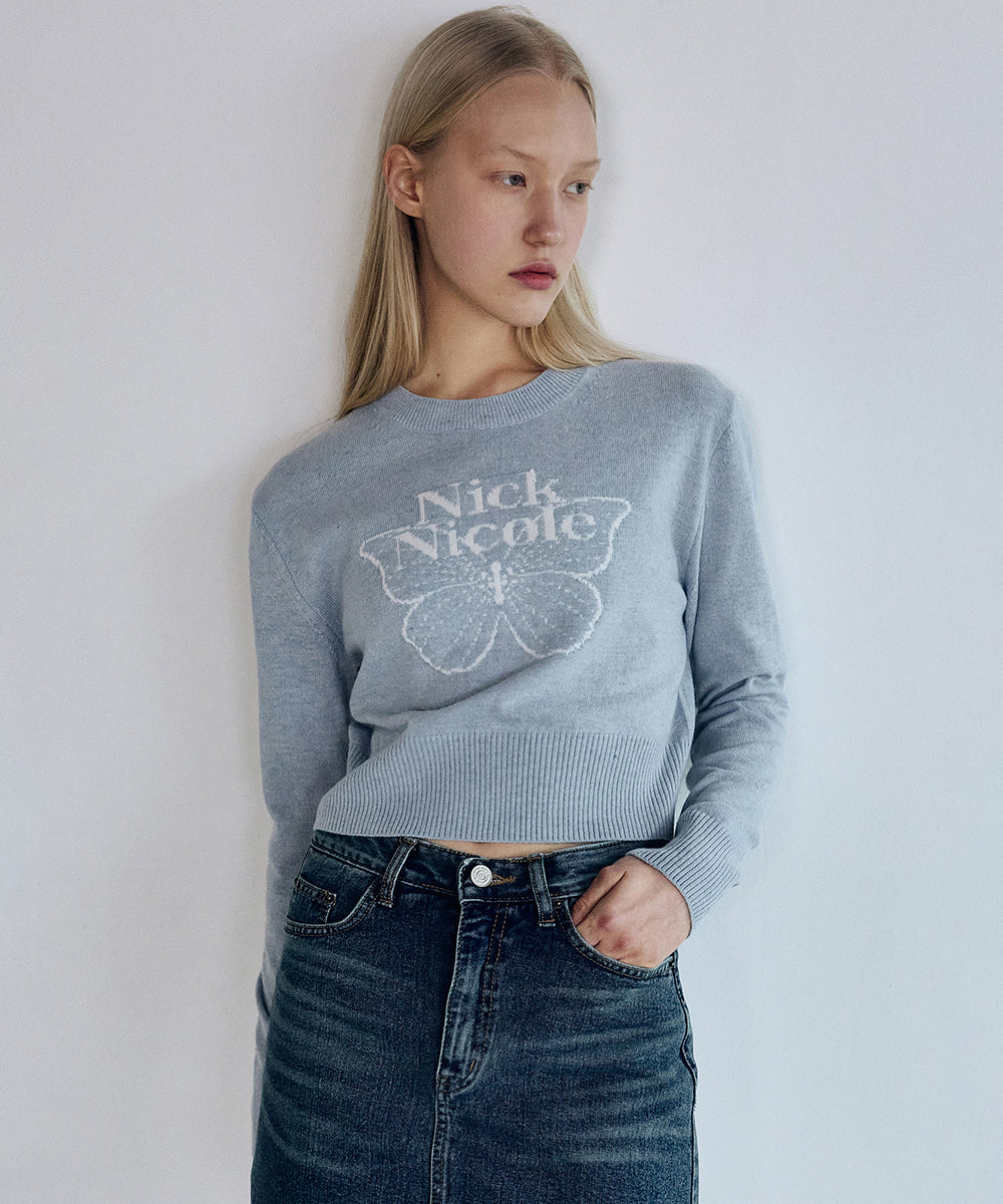韓國 Nick Nicole Cashmere Butterfly Signature【NK017】
