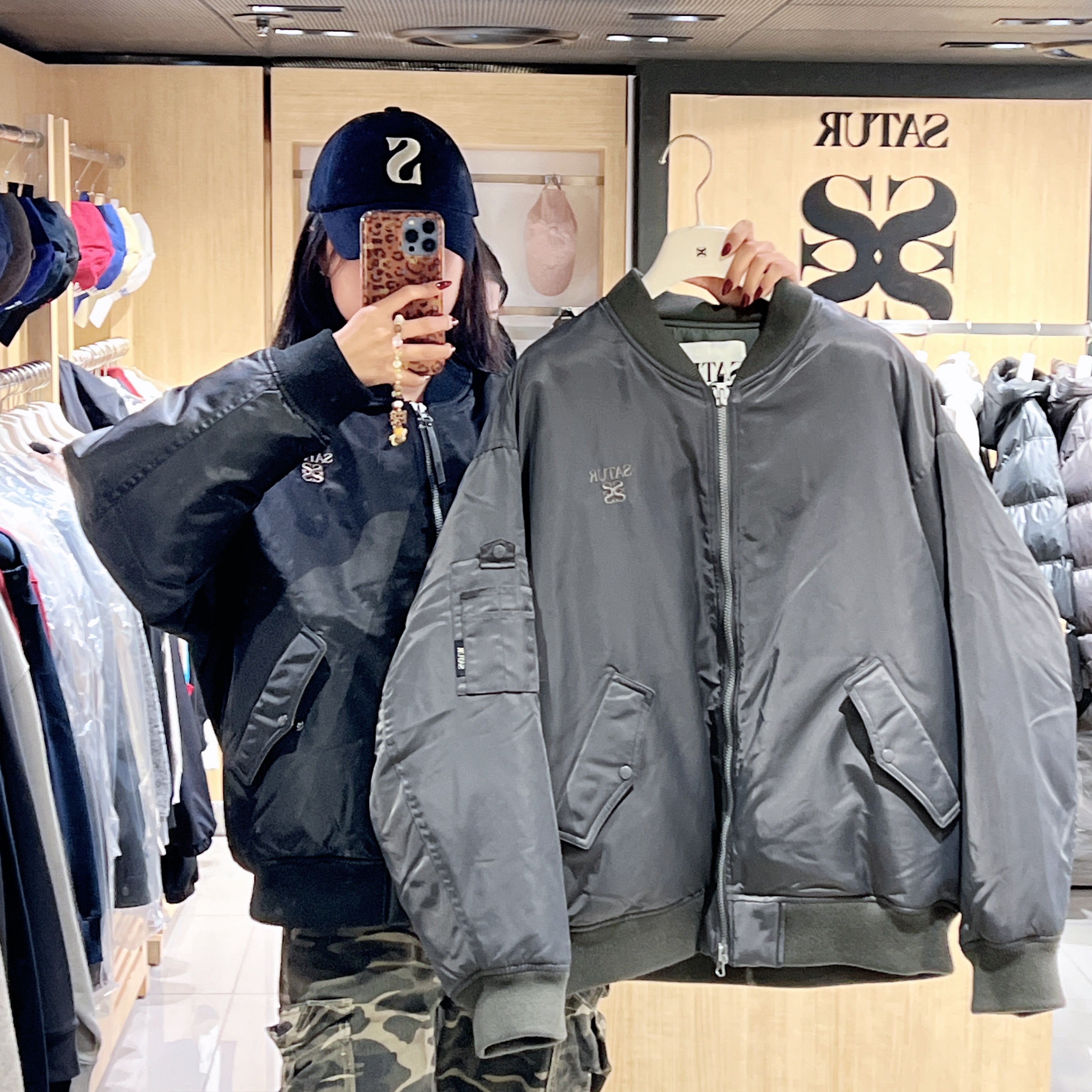 韓國 Satur 2-Way Nylon Bomber Jumper【SR208】