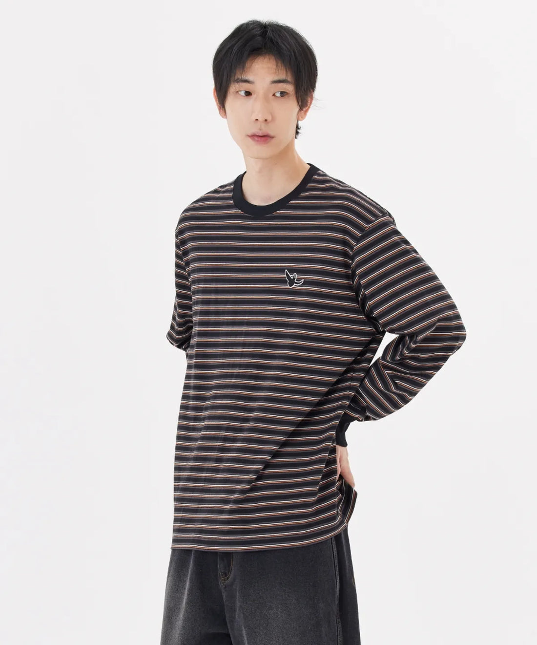 韓國 Mark Gonzales Angel Multi-Striped T-Shirt【MG013】