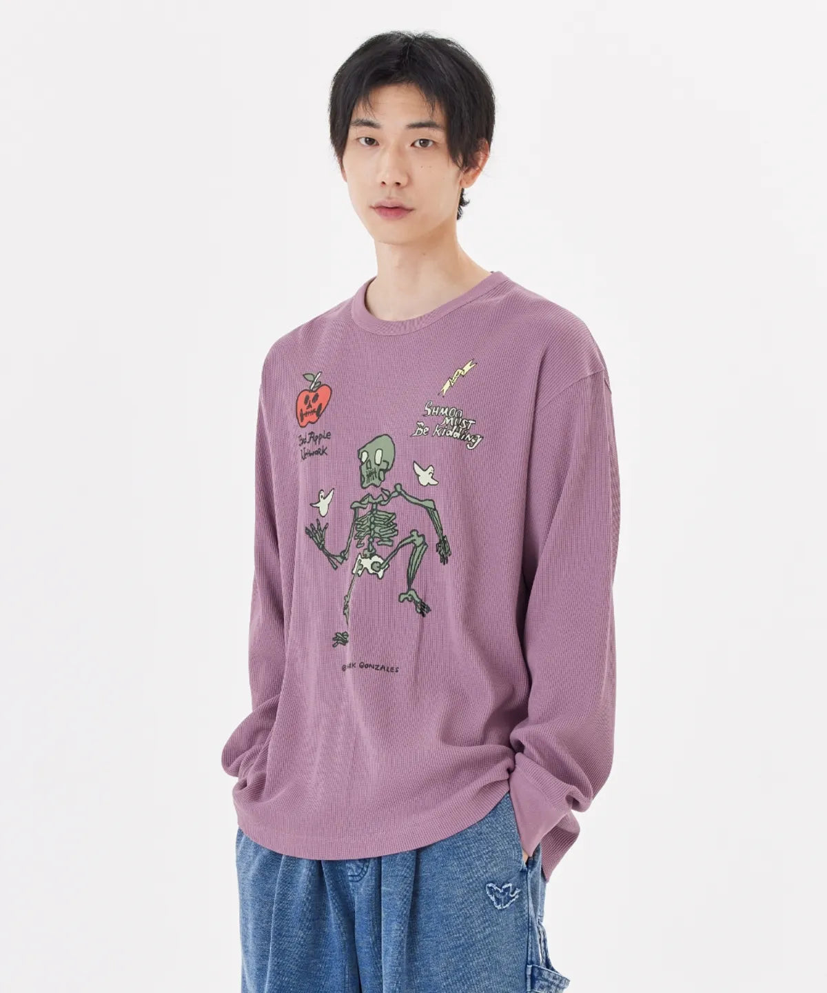 韓國 Mark Gonzales Shmoo Must Be Kidding Graphic Waffle T-Shirt【MG008】