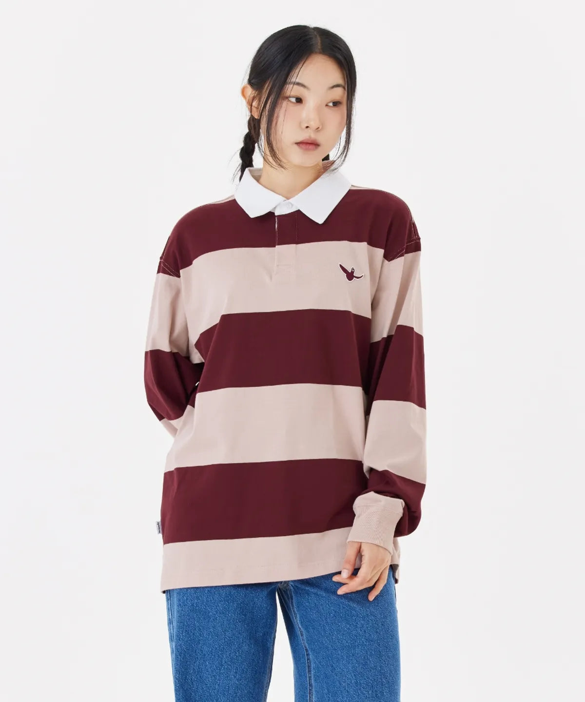 韓國 Mark Gonzales Angel Stripe Rugby T-Shirt【MG007】
