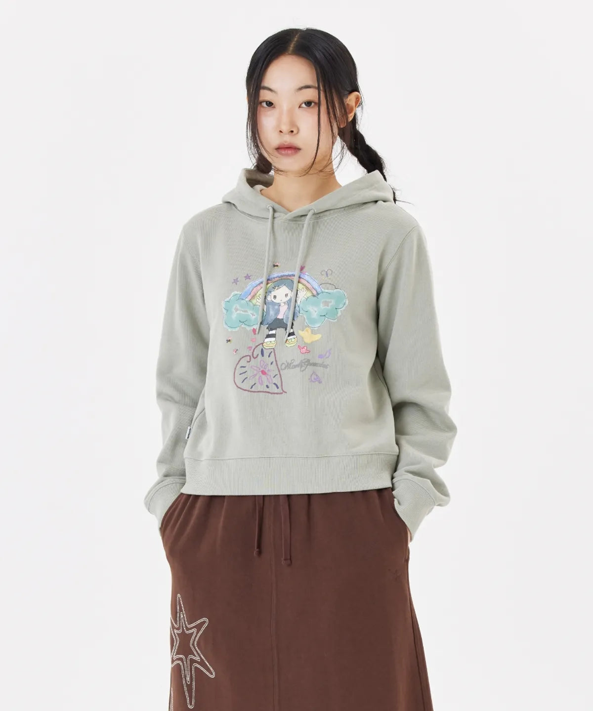 韓國 Mark Gonzales Women's Rainbow Graphic Sweat Hoodie【MG020】
