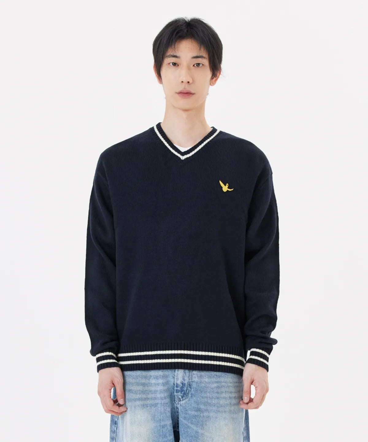 韓國 Mark Gonzales Angel V-Neck Preppy Knit【MG023】