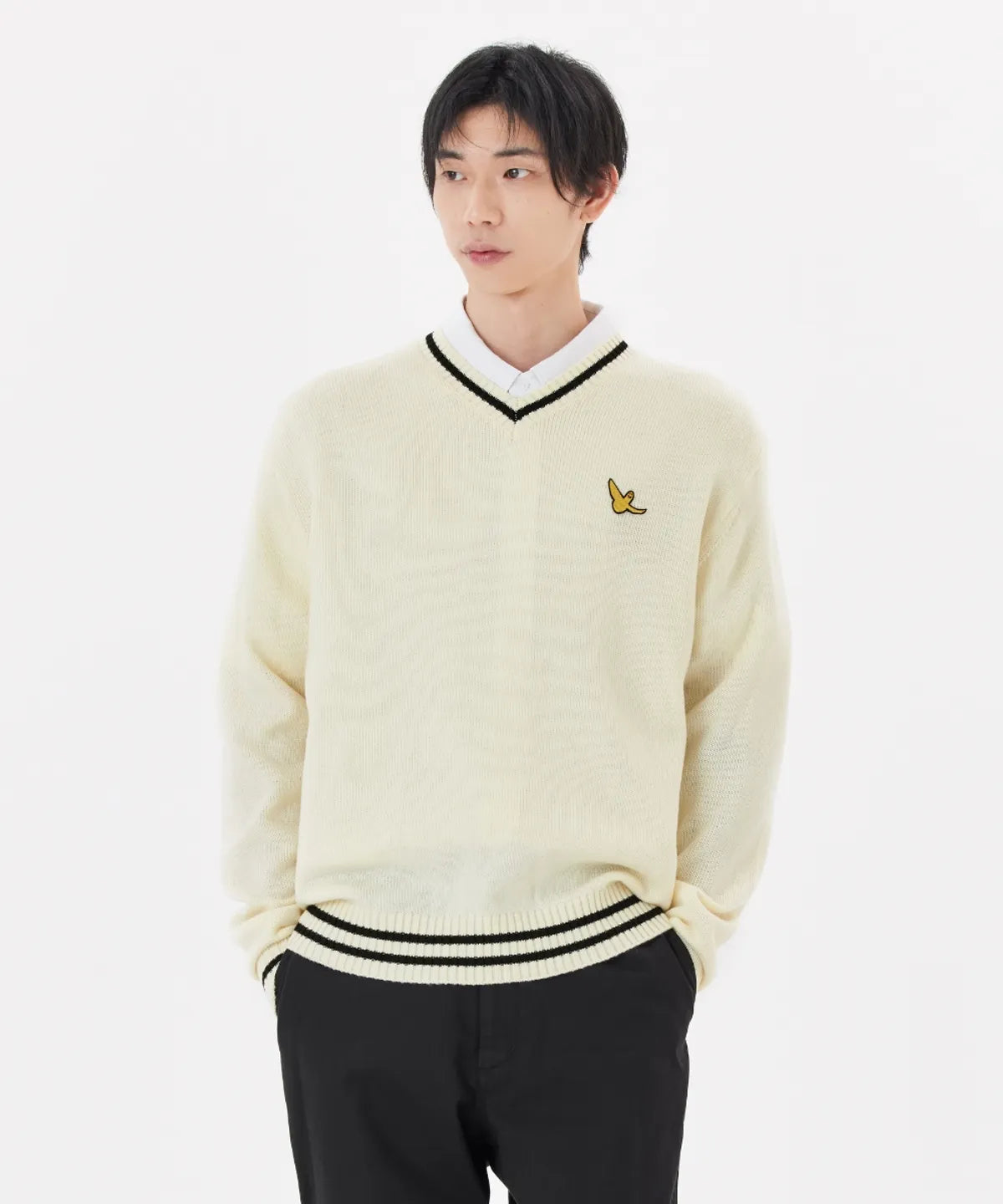 韓國 Mark Gonzales Angel V-Neck Preppy Knit【MG023】