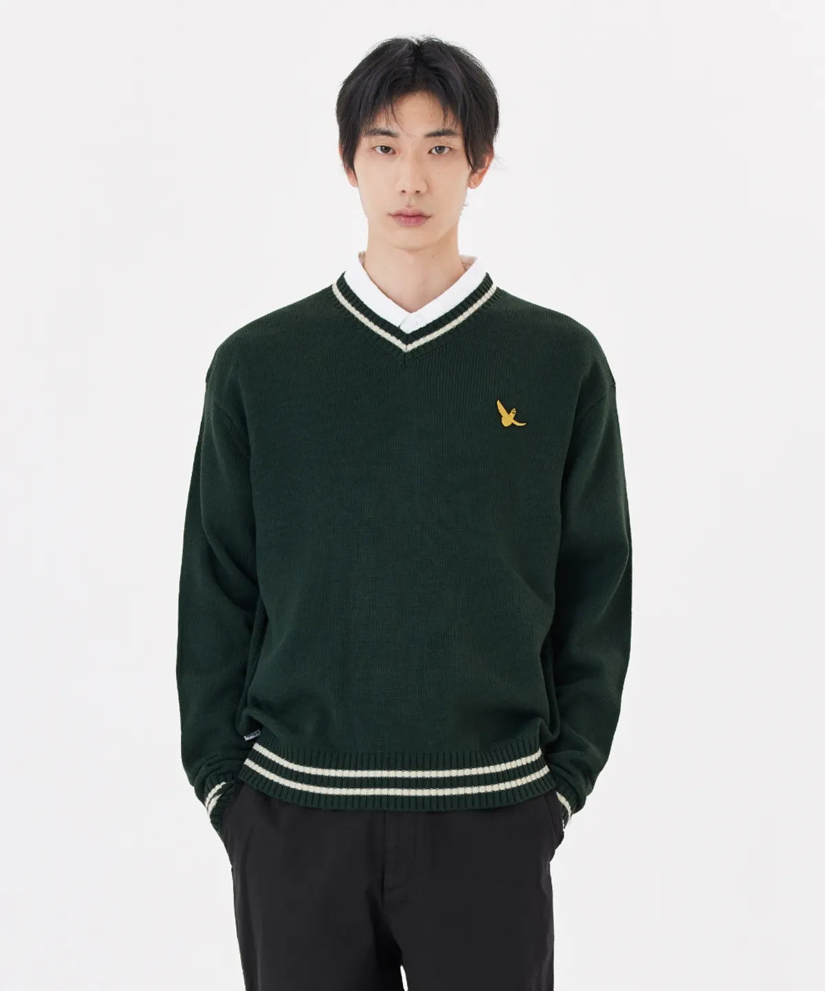 韓國 Mark Gonzales Angel V-Neck Preppy Knit【MG023】