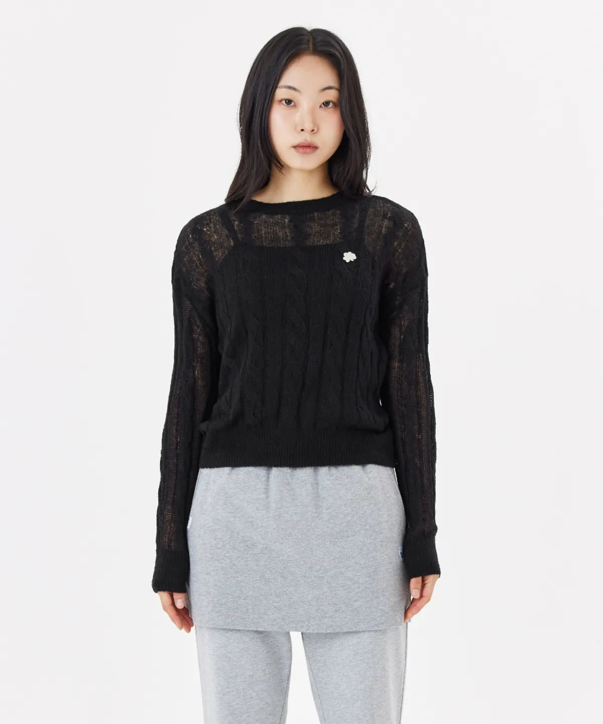 韓國 Mark Gonzales Women's Club See-Through Knit【MG022】