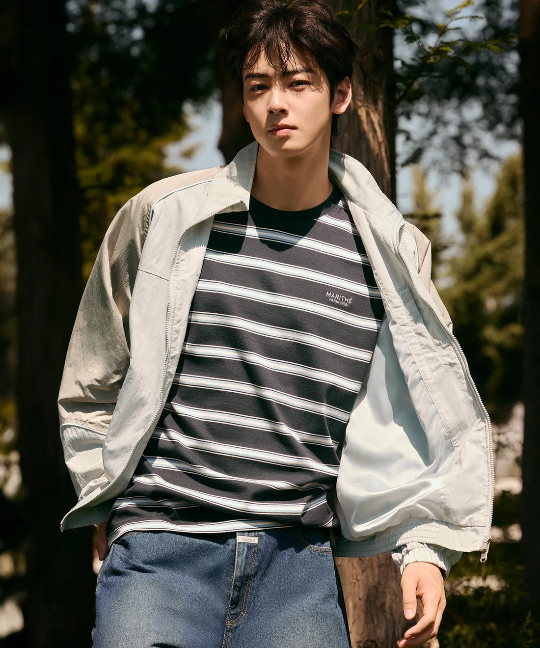 韓國 Marithe Francois Girbaud Multi Color Stripe Long Sleeve【MF626】