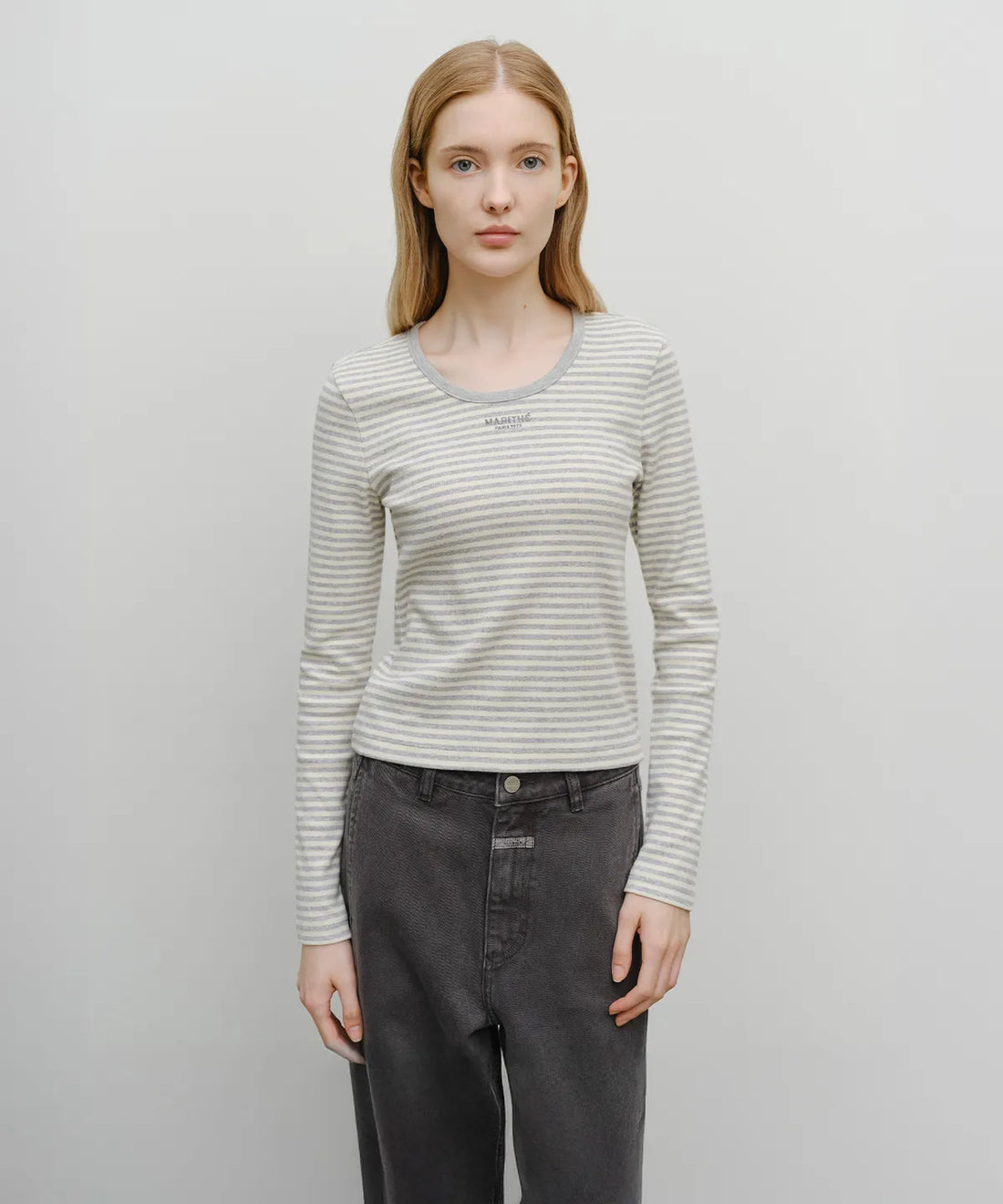 韓國 Marithe Francois Girbaud W Deep Neck Long Sleeve【MF627】