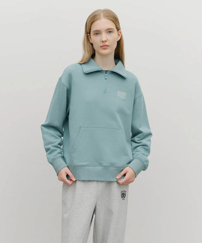韓國 Marithe Francois Girbaud Classic Logo Half Zipup Sweatshirt【MF662】