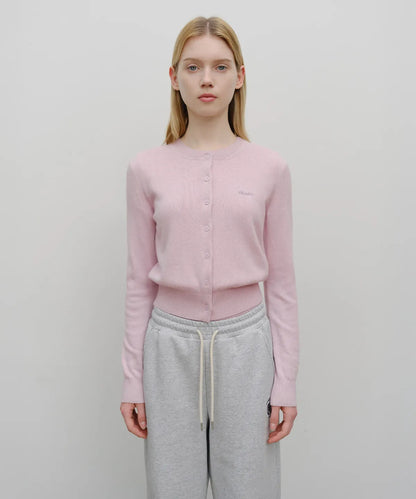 韓國 Marithe Francois Girbaud W Half Knit Round Neck Cardigan Set Up【MF647】