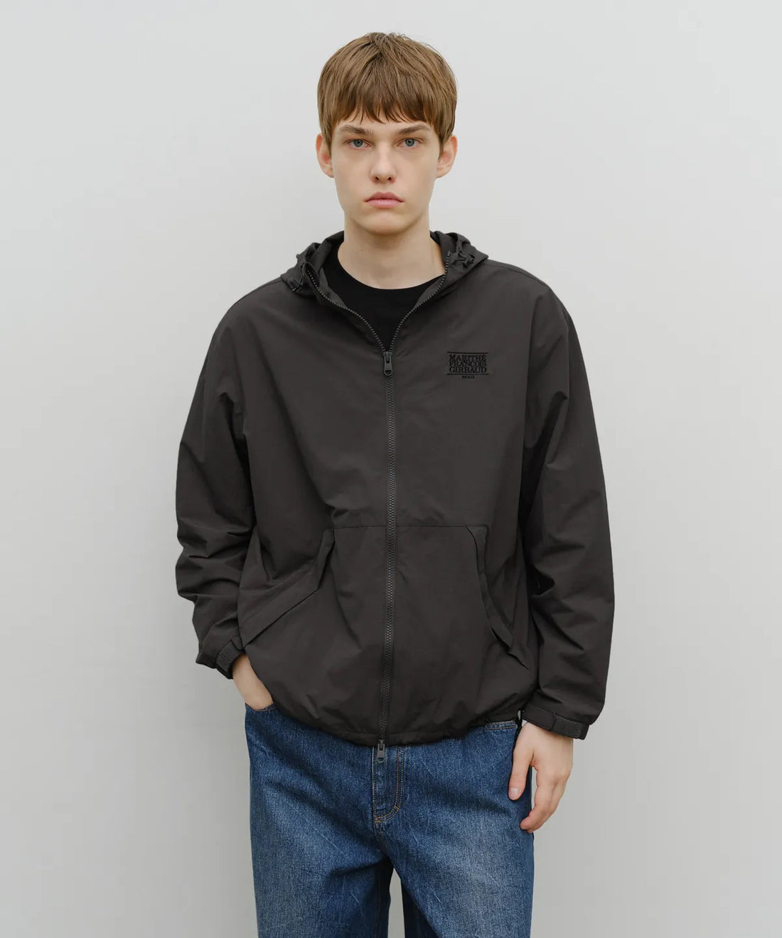 韓國 Marithe Francois Girbaud Classic Logo Over Fit Hooded Windbreaker【MF659】