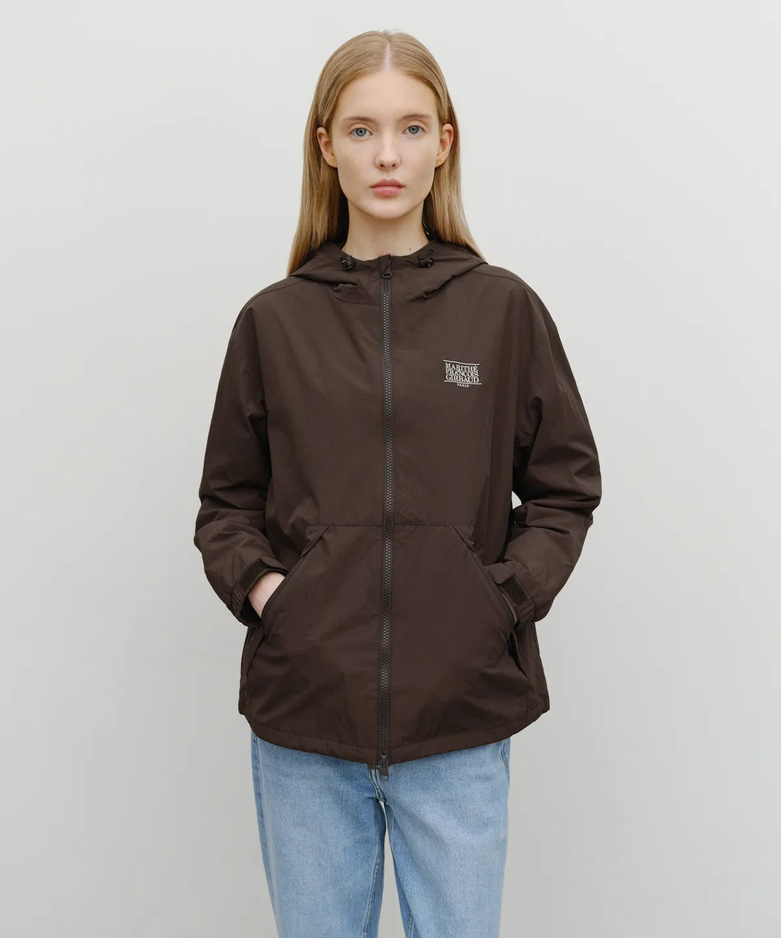 韓國 Marithe Francois Girbaud Classic Logo Over Fit Hooded Windbreaker【MF659】