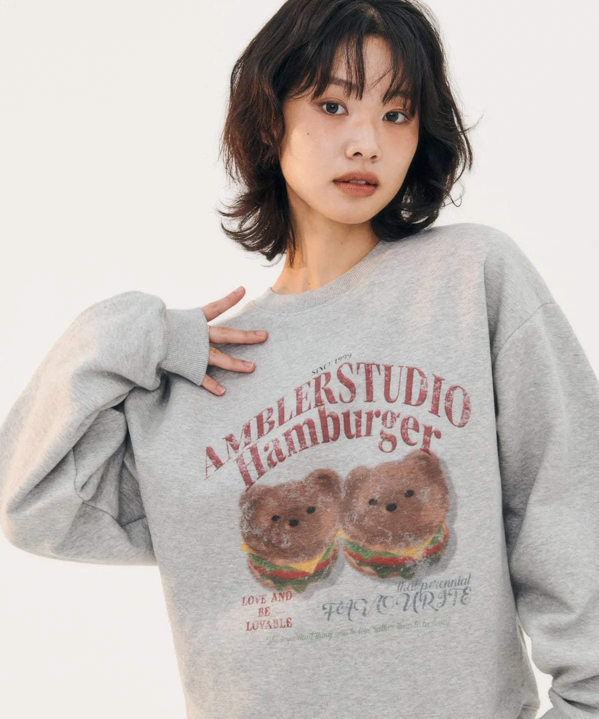 韓國 Ambler Burger Bear Sweatshirt 【AR001】