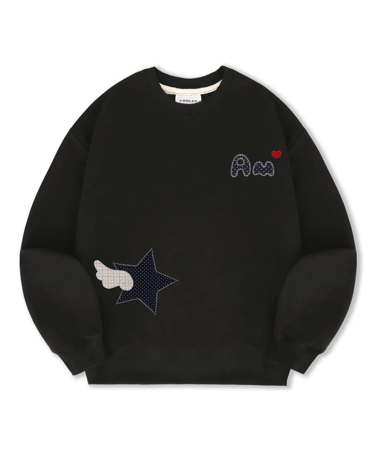 韓國 Ambler Angel Of The Stars Applique Sweatshirt【AR003】