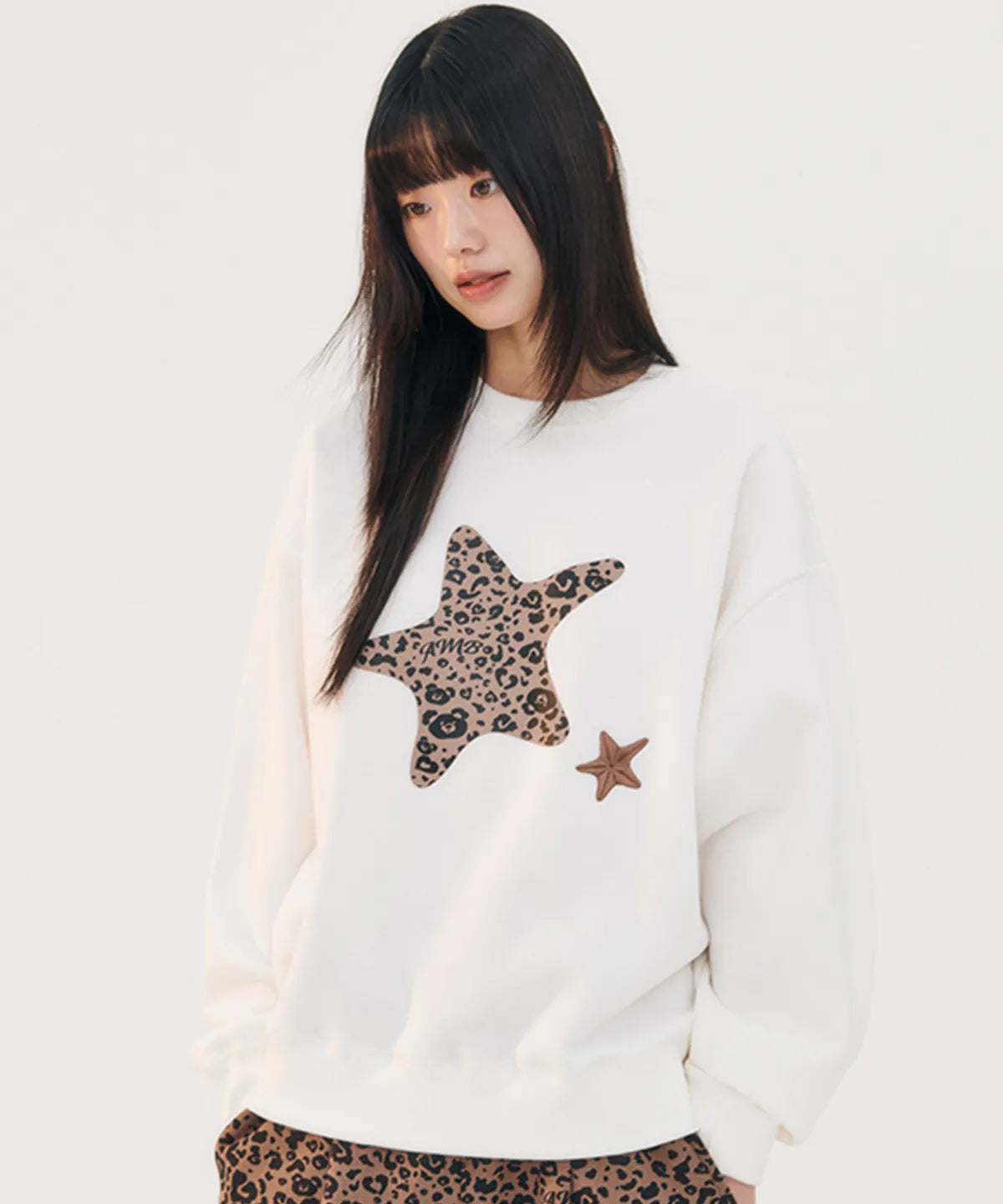 韓國 Ambler Heart Bear Leopard Star Sweatshirt【AR006】
