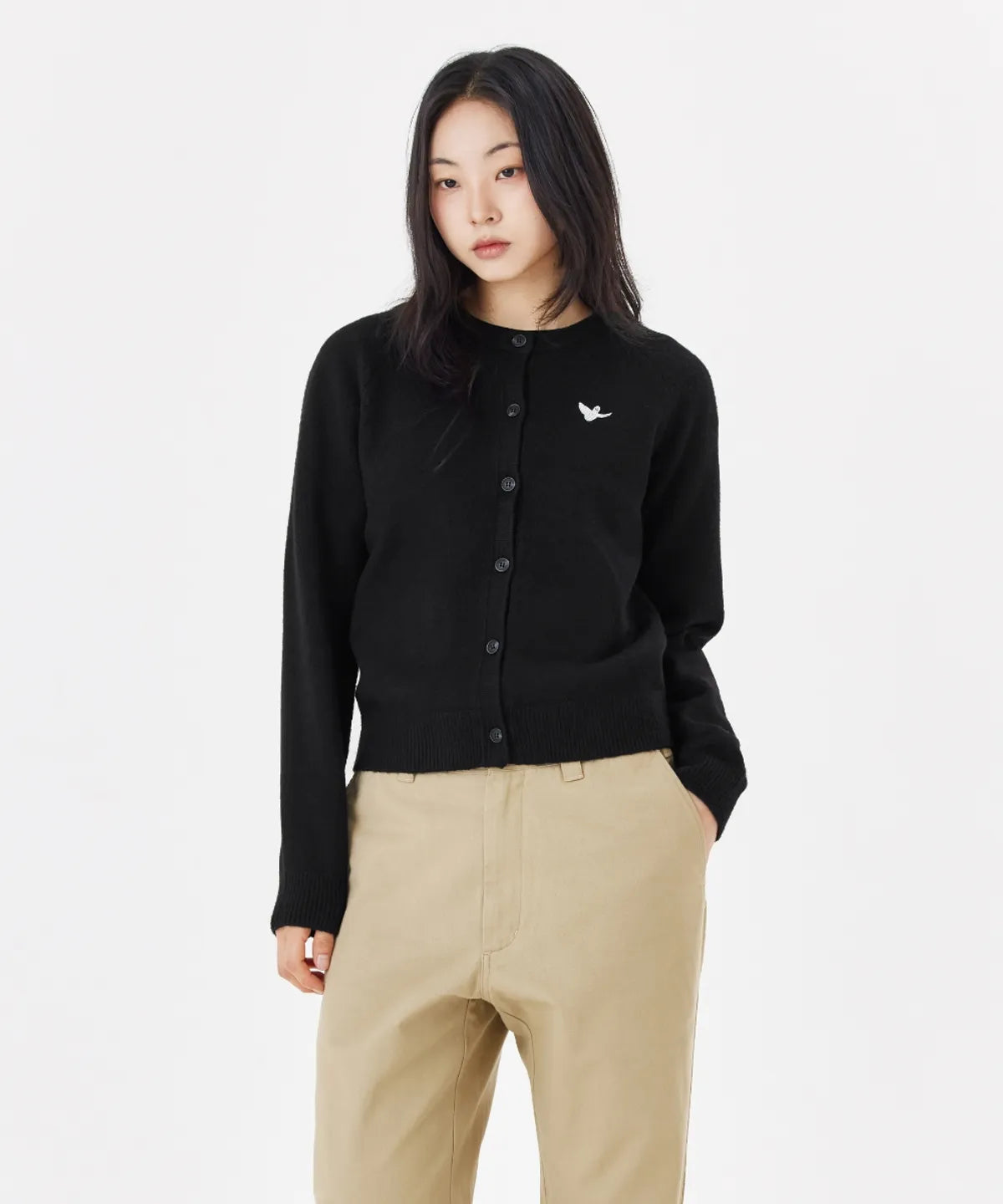 韓國 Mark Gonzales Women's Angel Round Neck Knit Cardigan【MG003】