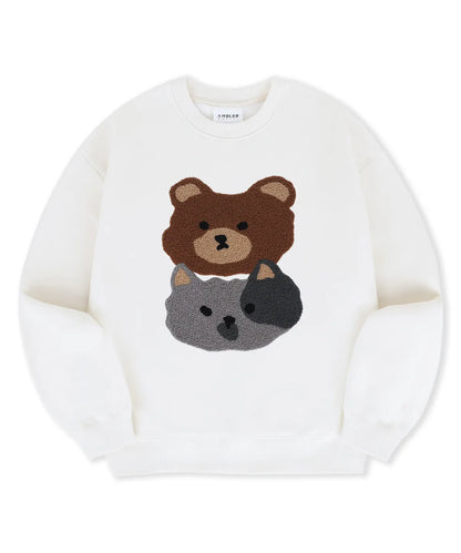韓國 Ambler Cat&amp;Bear Buckle Sweatshirt【AR012】