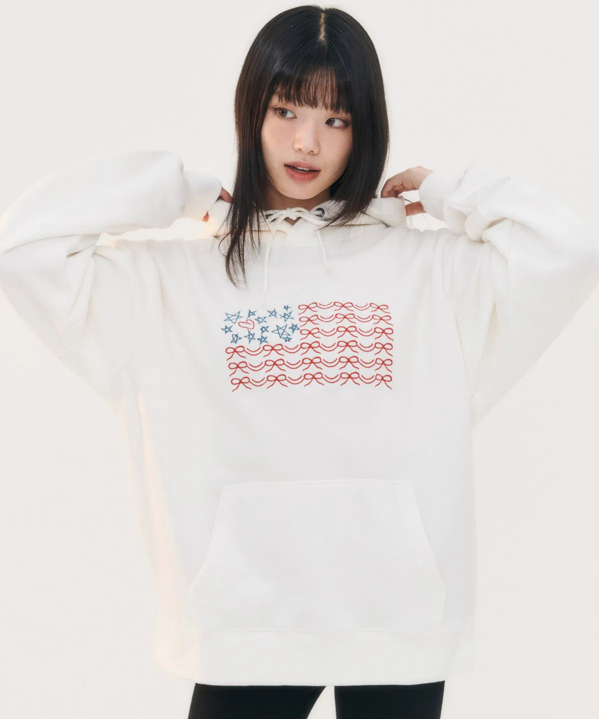 韓國 Ambler Ribbon Flag Hoodie【AR014】