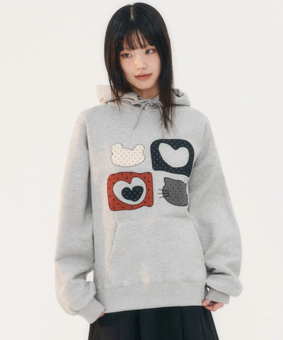 韓國 Ambler Meow Bear Hoodie【AR016】