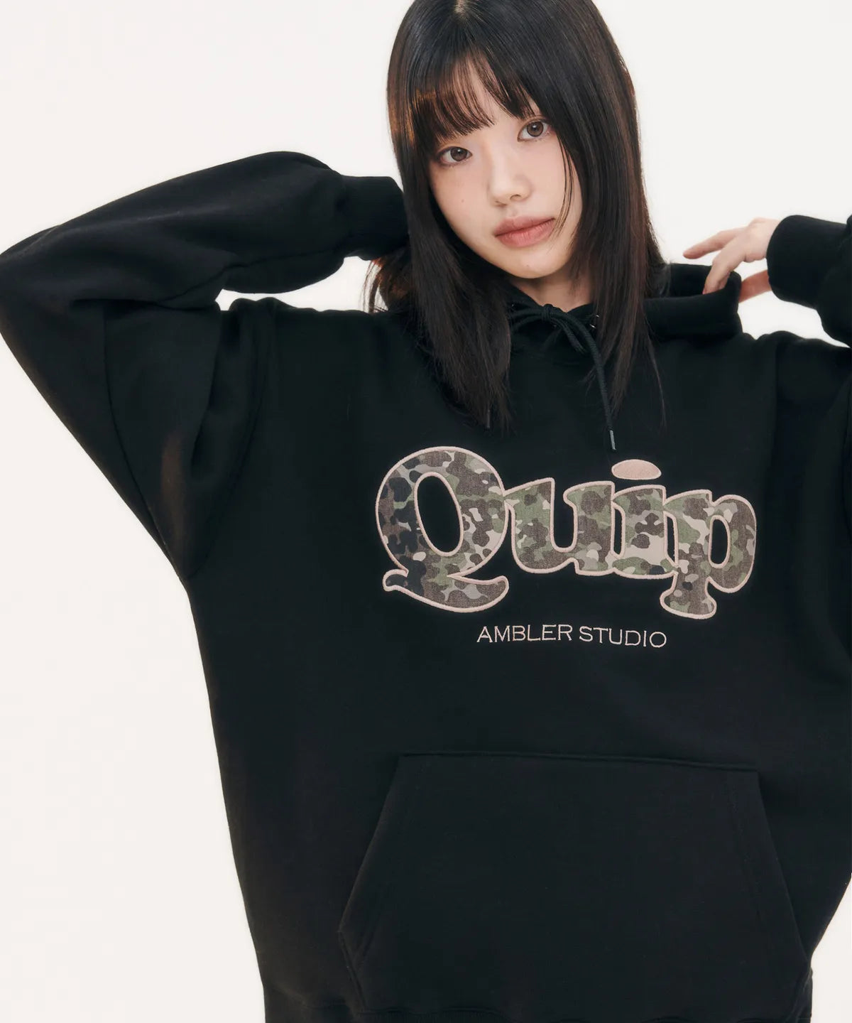 韓國 Ambler Quip Camo Patch Hoodie【AR020】