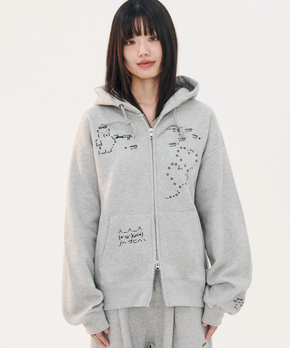 韓國 Ambler Emoji Zip-Up Jacket【AR024】