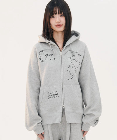 韓國 Ambler Emoji Zip-Up Jacket【AR024】
