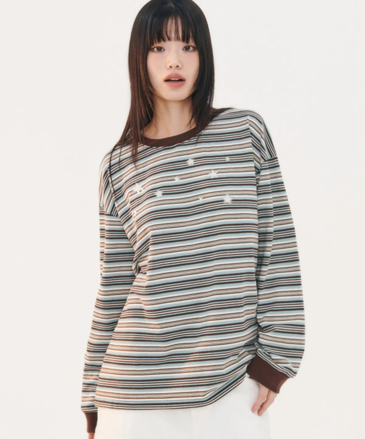 韓國 Ambler Star Stripe Long Sleeve【AR027】