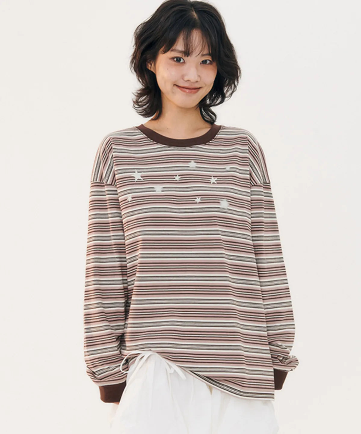 韓國 Ambler Star Stripe Long Sleeve【AR027】