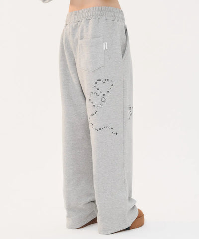韓國 Ambler Emoji One-Tuck String Wide Sweatpants【AR029】