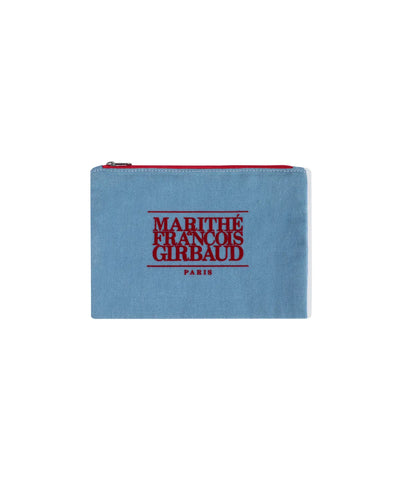 韓國 Marithe Francois Girbaud Classic Logo Color Cotton Pouch【MF638】