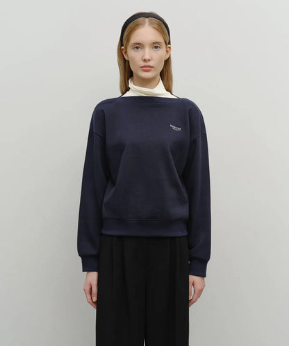 韓國 Marithe Francois Girbaud W Boat Neck Oversized Sweatshirt【MF705】