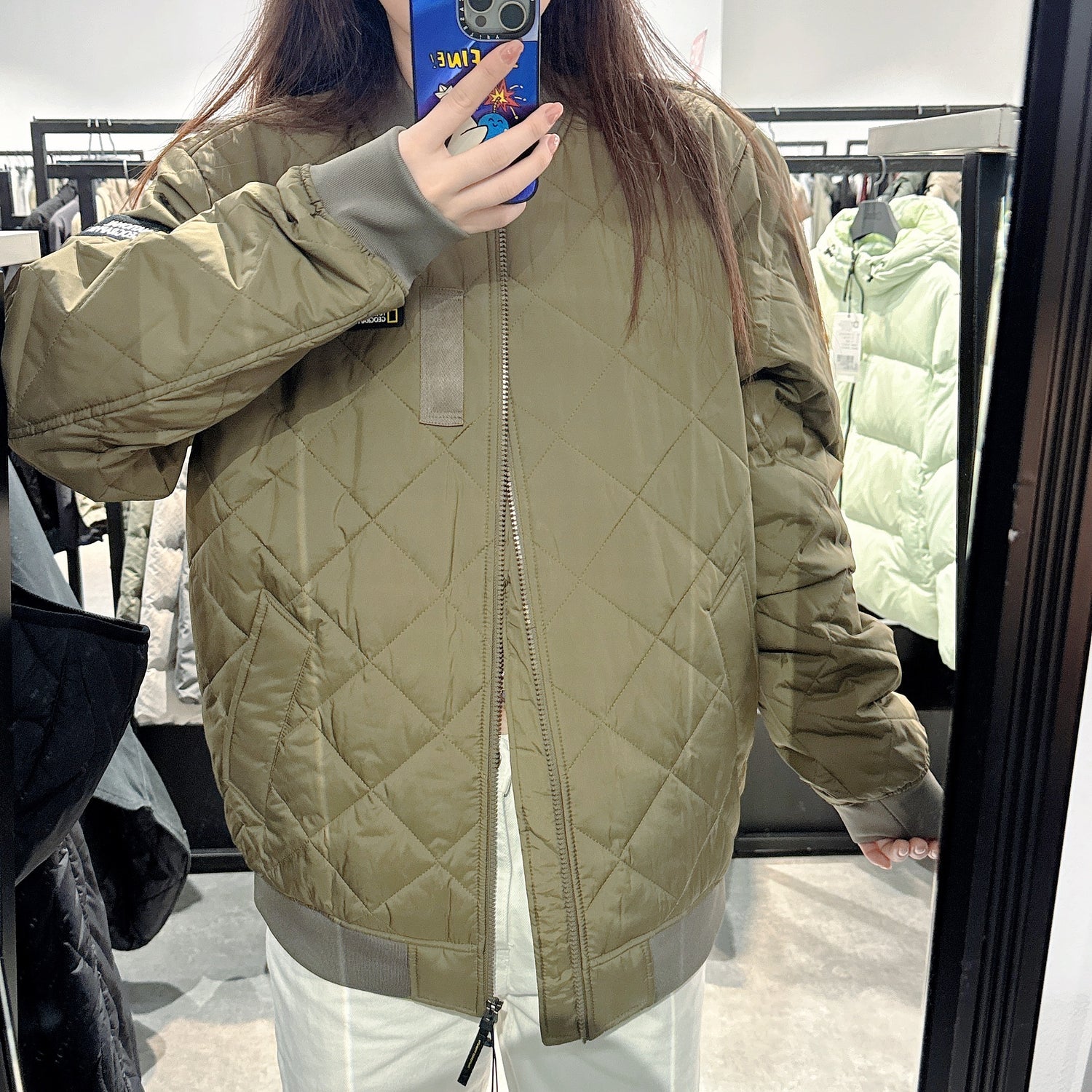 韓國 National Geographic Orix Baseball Neck Quilted Stadium Jumper【NG115】