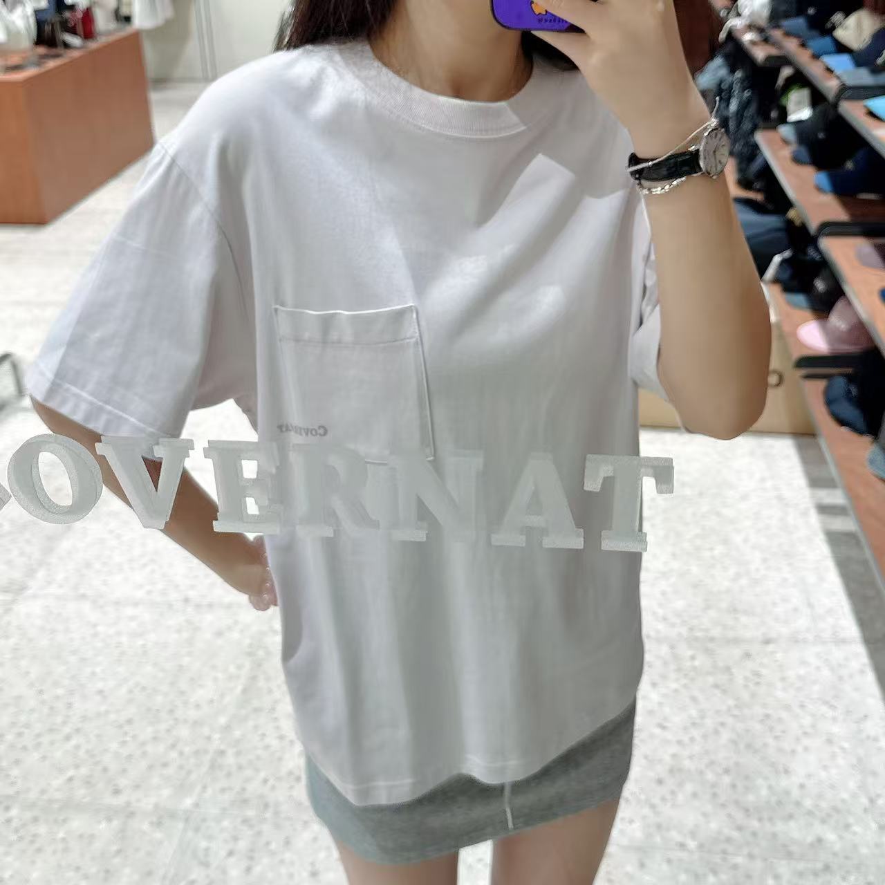 韓國 Covernat Basic Pocket T-Shirt【CO056】