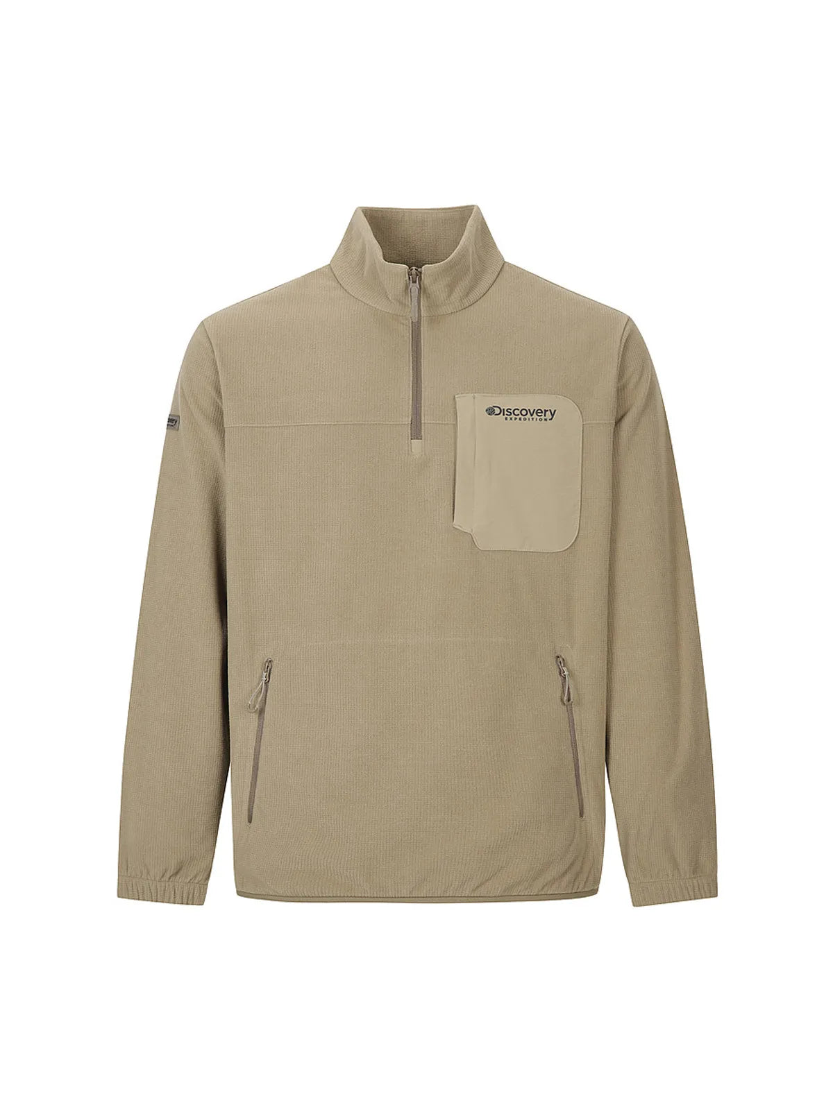 韓國 Discovery Men's Grid Fleece Woven Hybrid Training Anorak【DY259】