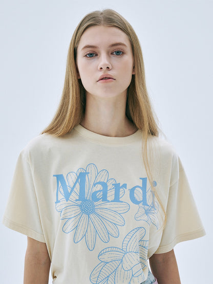 韓國 Mardi Mercredi TSHIRT TRIPLE FLOWER【MM001】