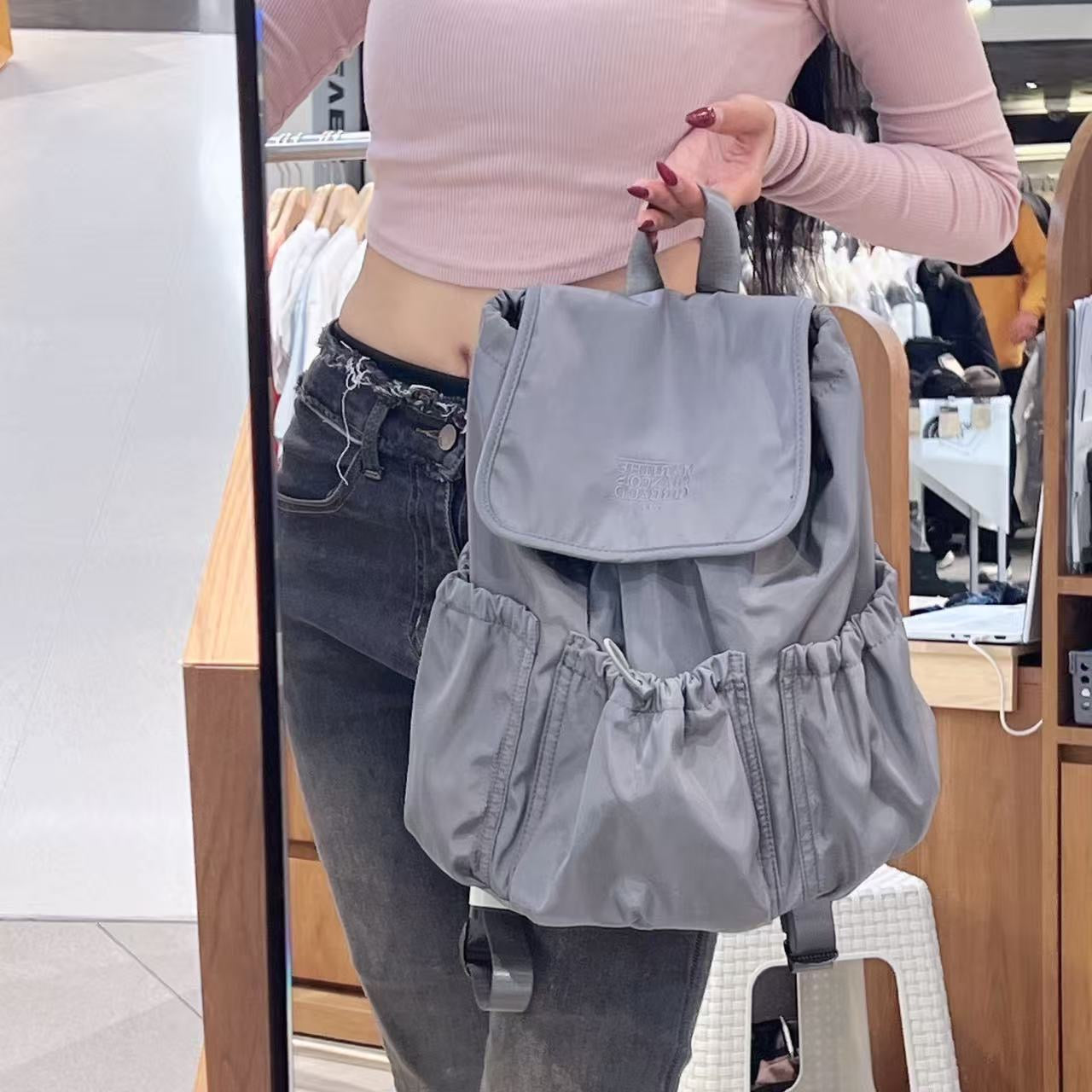 韓國 Marithe Francois Girbaud Classic Logo Stopper Backpack【MF742】