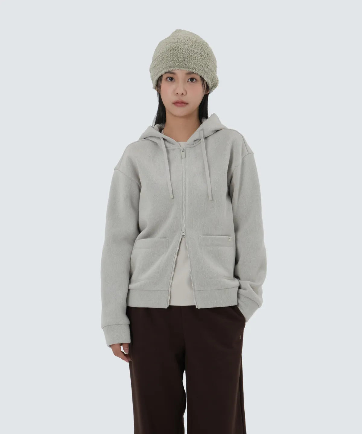 韓國 Snowpeak Women's Knit Hooded Zip-Up【SN064】