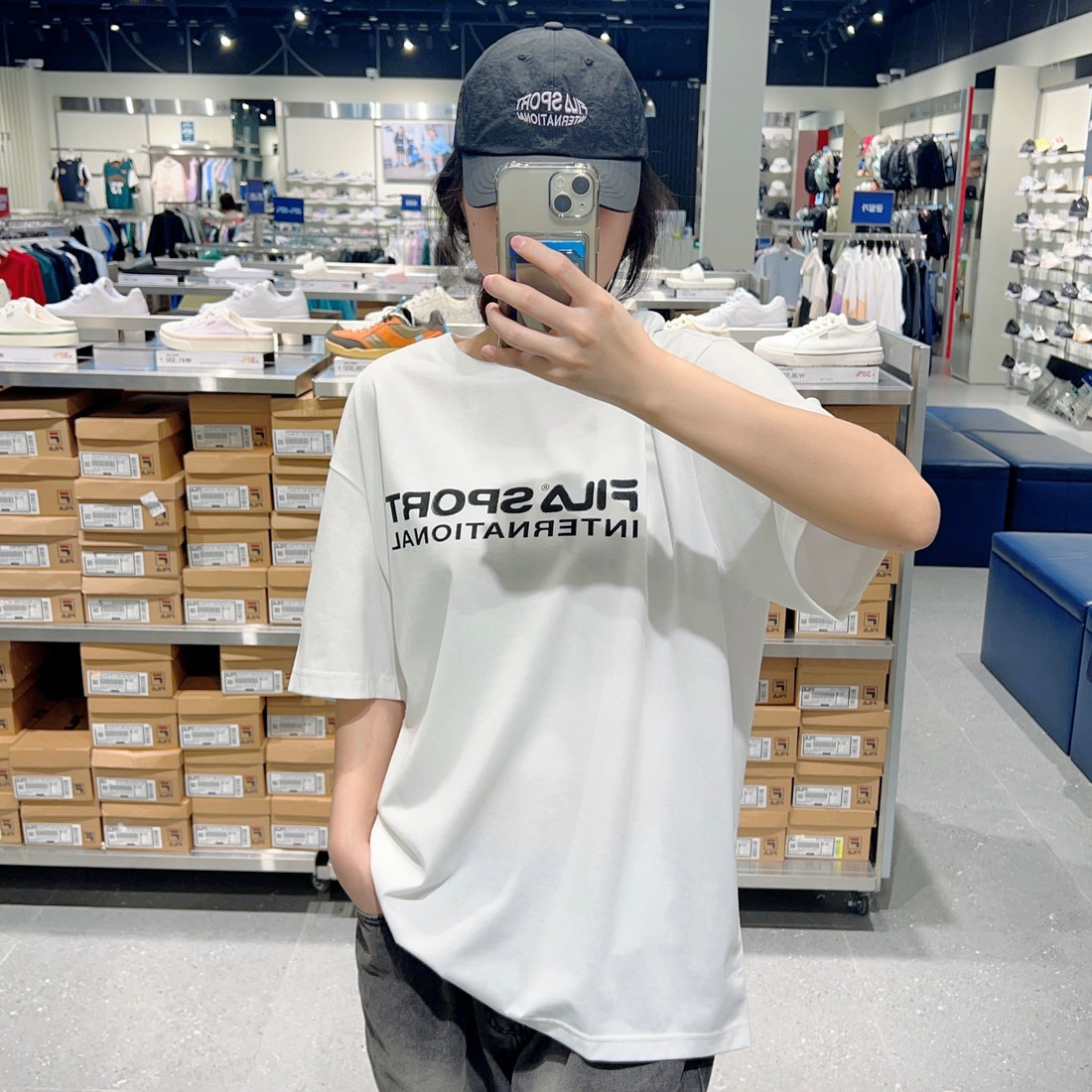 韓國 FILA Big Logo Short Sleeve T-shirt【FA299】