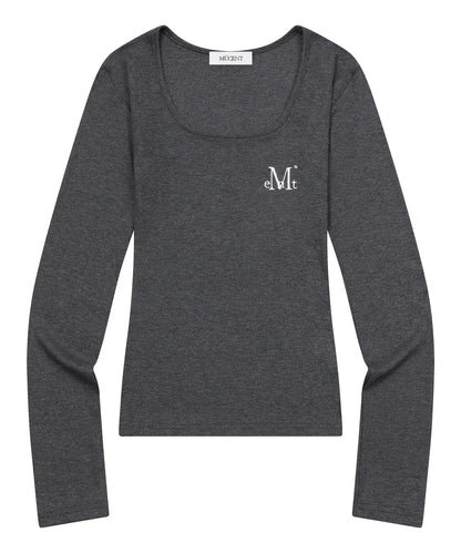 韓國 Mucent Luevve Square Neck Long Sleeve T【MU213】