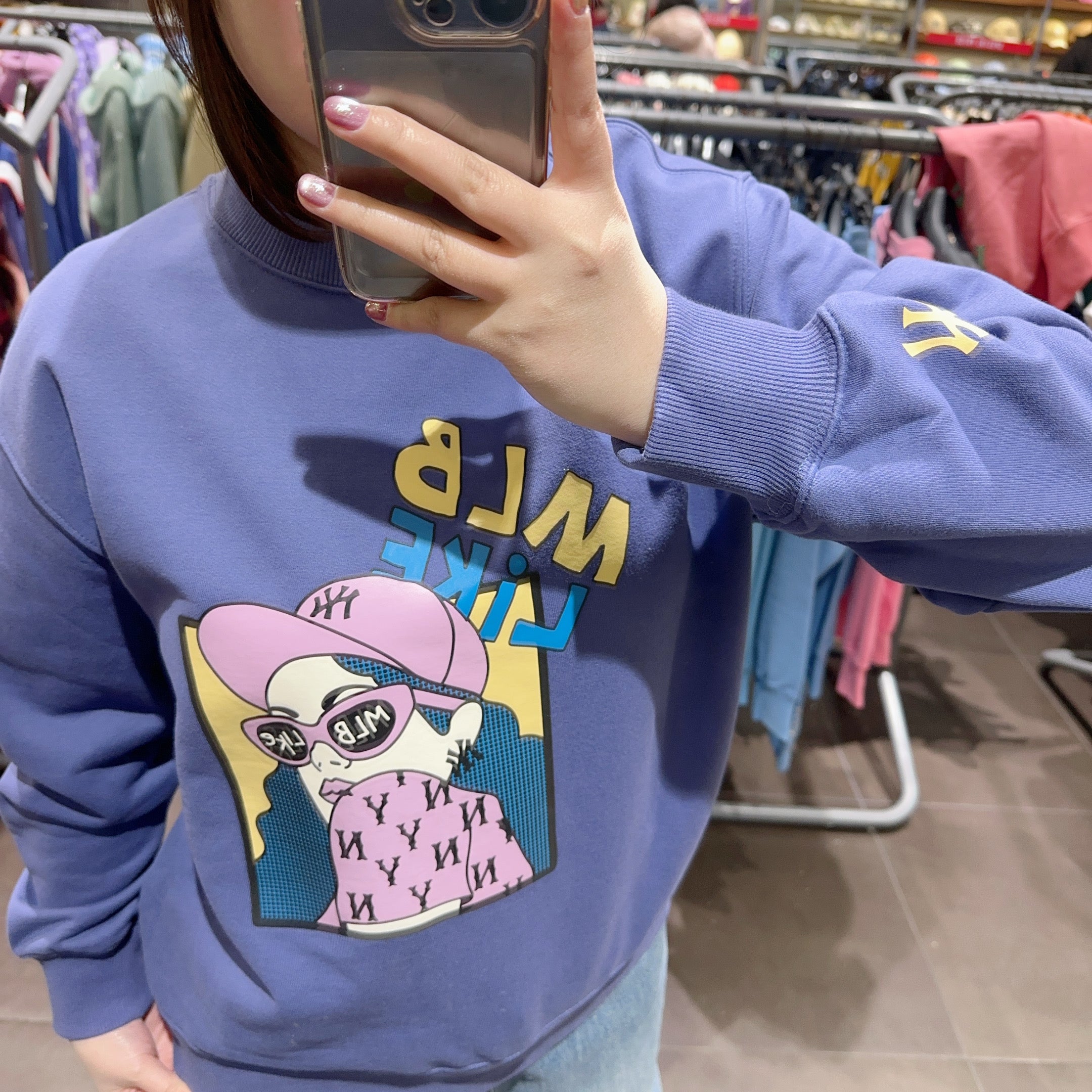 韓國 MLB LIKE CARTOON OVERFIT SWEATSHIRT【MB149】