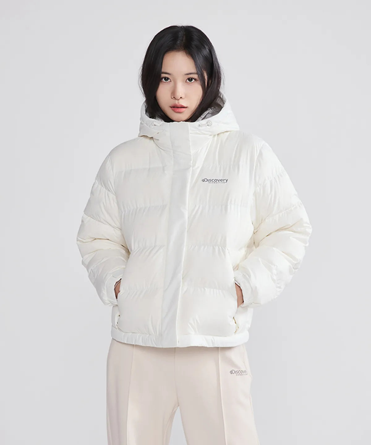 韓國 Discovery Women's Bergen Pertex Quantum Goose Down Crop Short Padding【DY263】