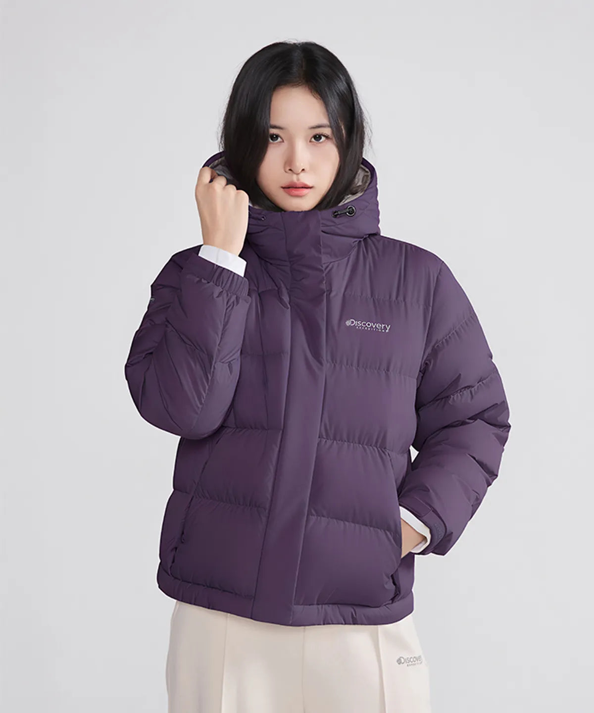 韓國 Discovery Women's Bergen Pertex Quantum Goose Down Crop Short Padding【DY263】