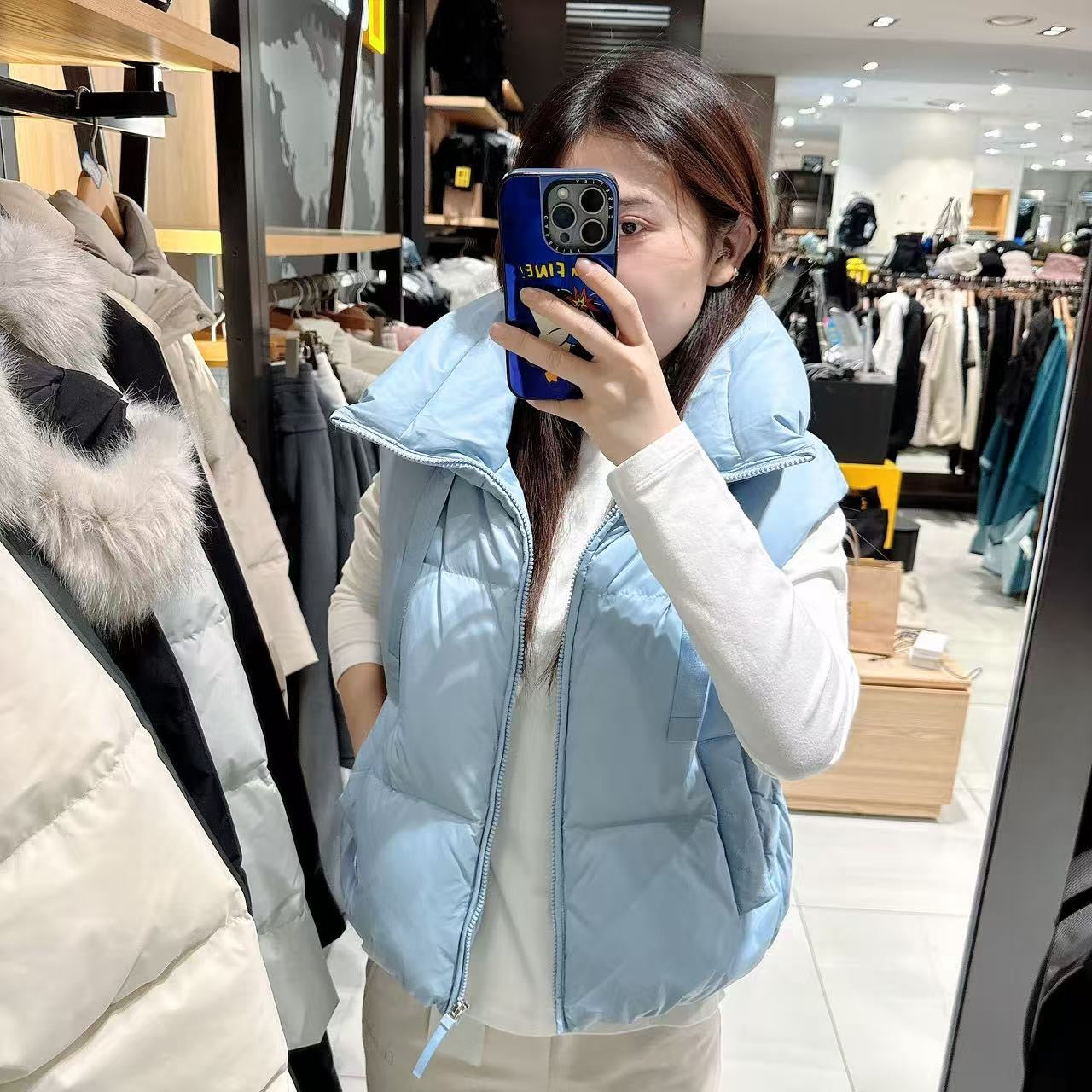 韓國 National Geographic Women's High-Neck Duck Down Vest (鴨絨)【NG351】