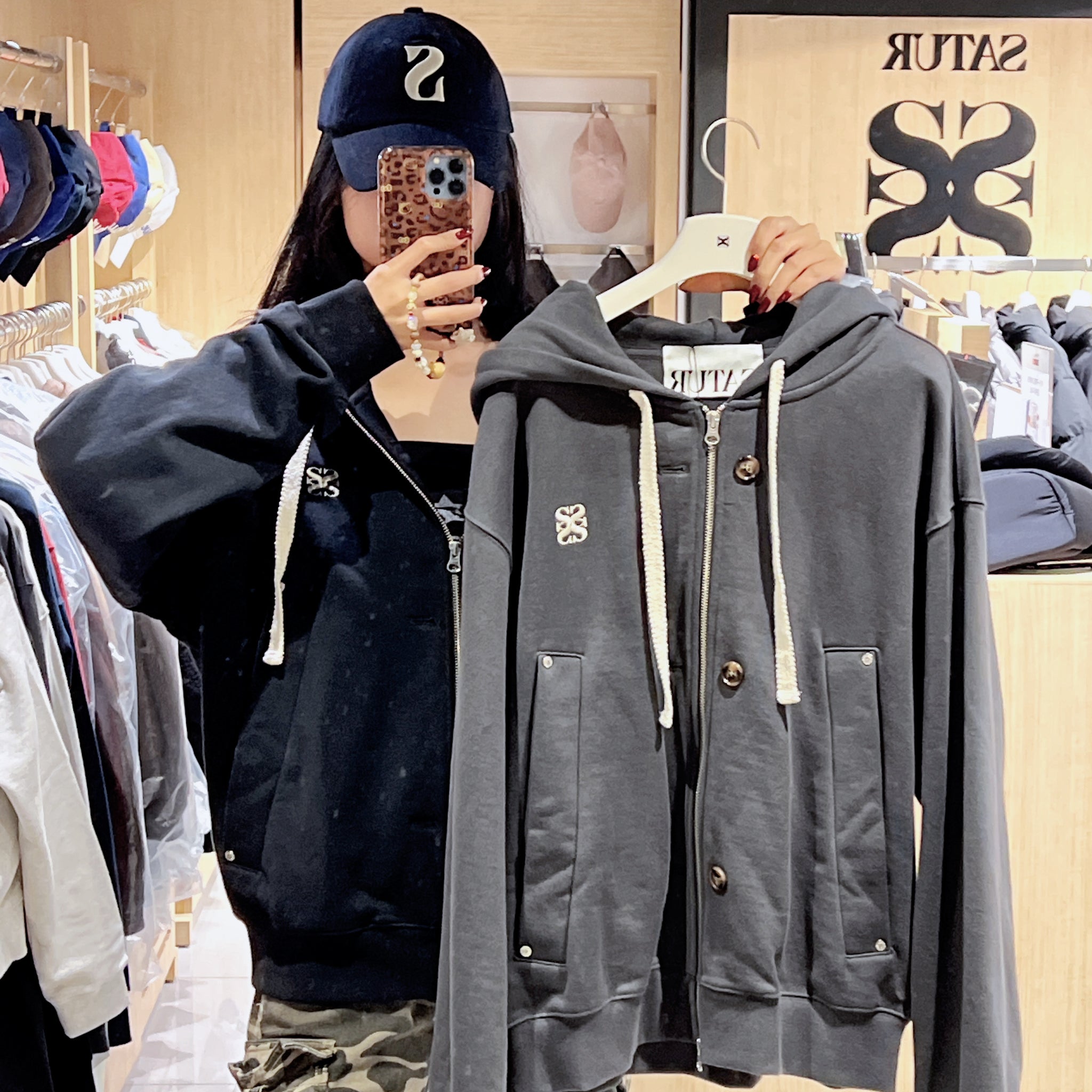 韓國 Satur Theo Cotton All Day Hooded Zip-Up【SR231】